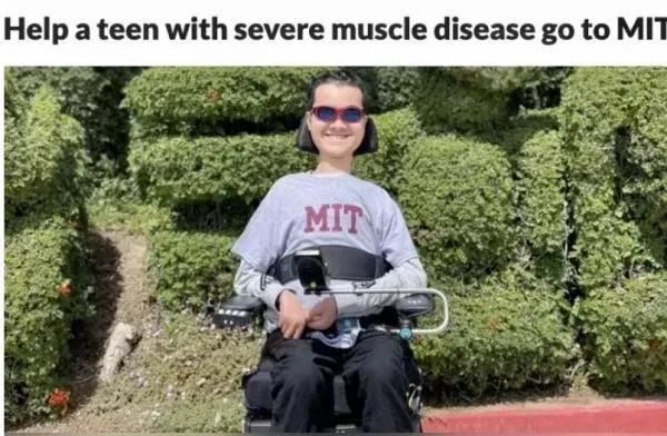 18岁华裔“渐冻人”被麻省理工录取