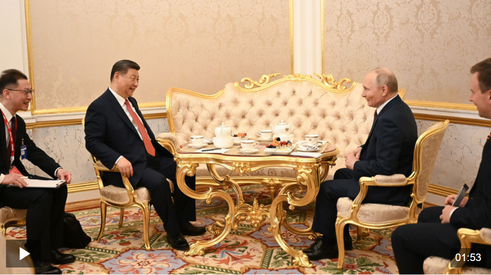 习近平同俄罗斯总统普京茶叙