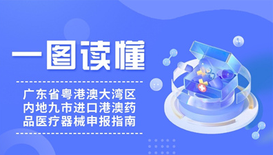 一图读懂《广东省粤港澳大湾区内地九市进口港澳药品医疗器械申报指南》