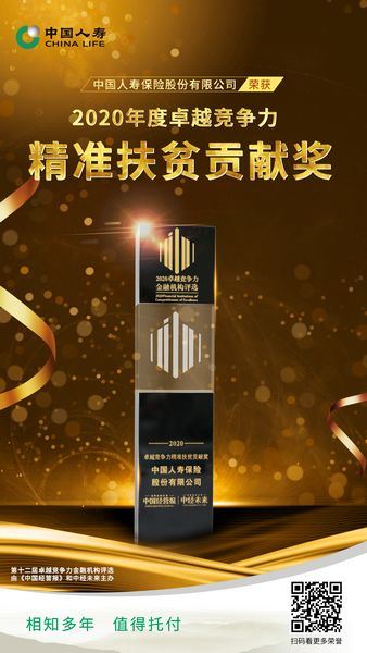 中国人寿荣获“2020年度卓越竞争力精准扶贫贡献奖”