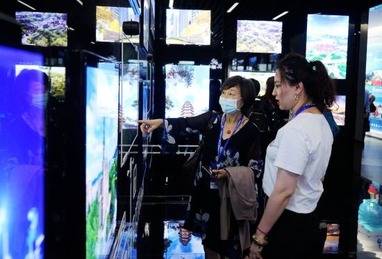 图为侨商在寸滩邮轮母港参观考察。 杨梦逸 摄